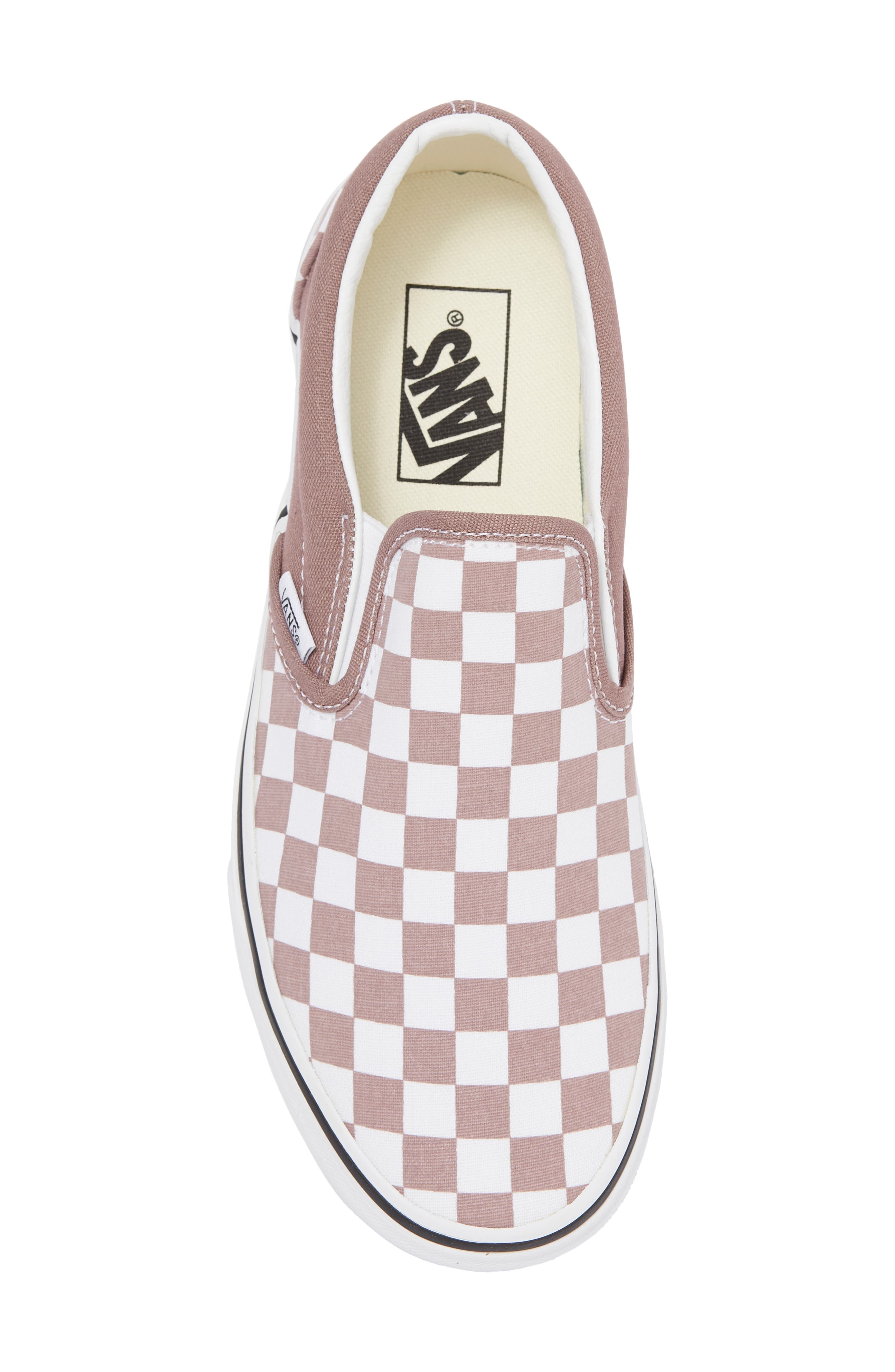 mahogany rose checkered vans