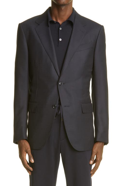 ZEGNA Regular Fit Stretch Wool & Silk Sport Coat Navy at Nordstrom, Us