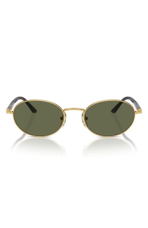 Shop Persol Ida 52mm Polarized Oval Sunglasses In Gold