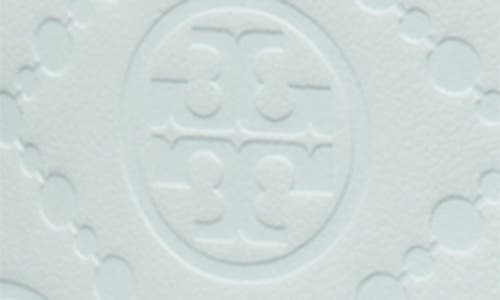 Tory Burch Mini T Monogram Debossed Bucket Bag In Ice Blue