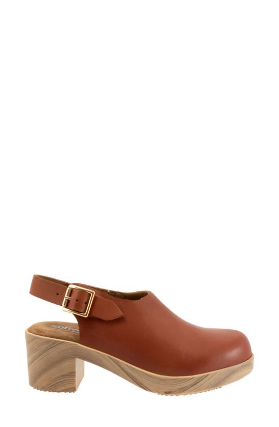 Softwalk Fairbanks Slingback Platform Clog In Luggage