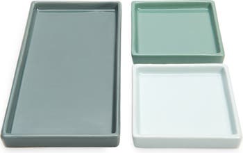 Set of 3 Nesting Ceramic Catchall Trays