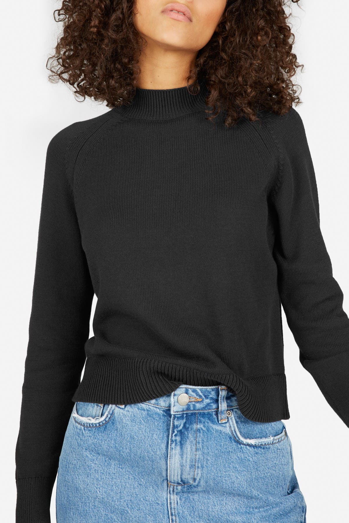 everlane cotton mockneck