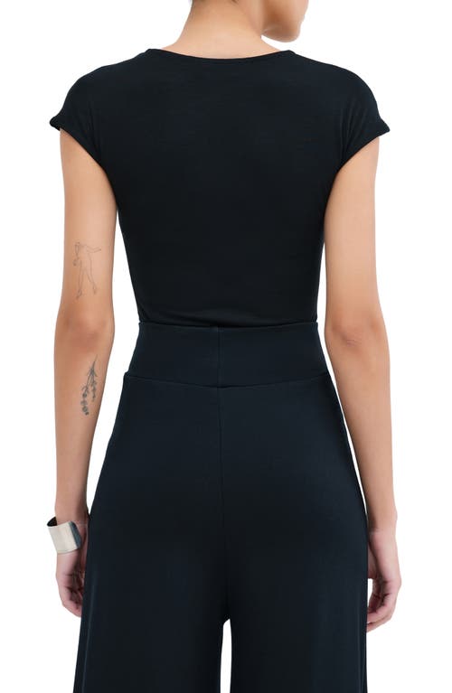 Shop Marcella Kiana Square Neck Top In Black