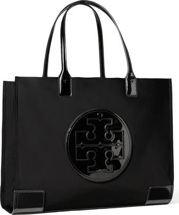 T.O.R.Y. B.U.R.C.H Ladies Ella Patent Tote Bag - Black