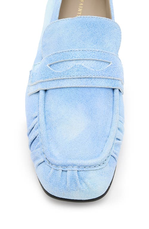 Shop Allsaints Sapphire Penny Loafer In Denim Blue