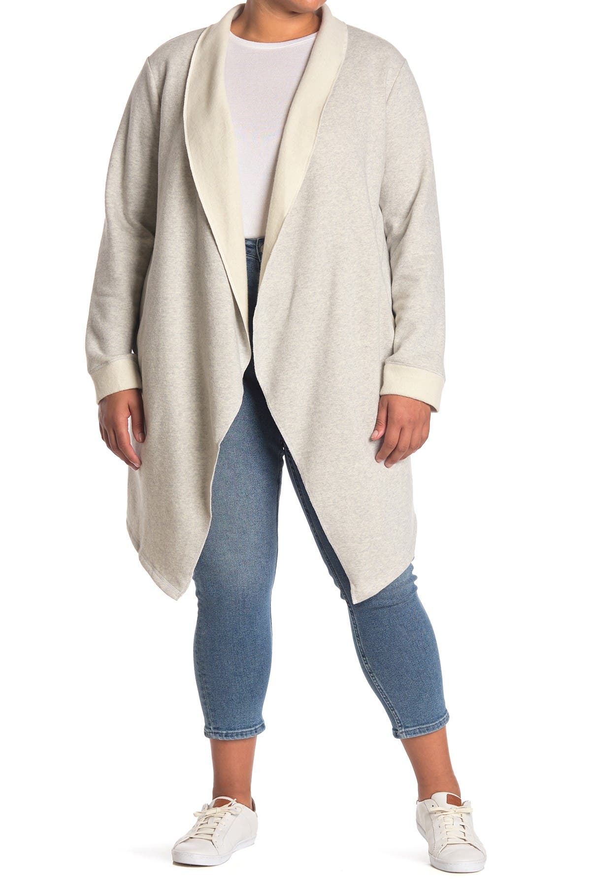 fleece open cardigan