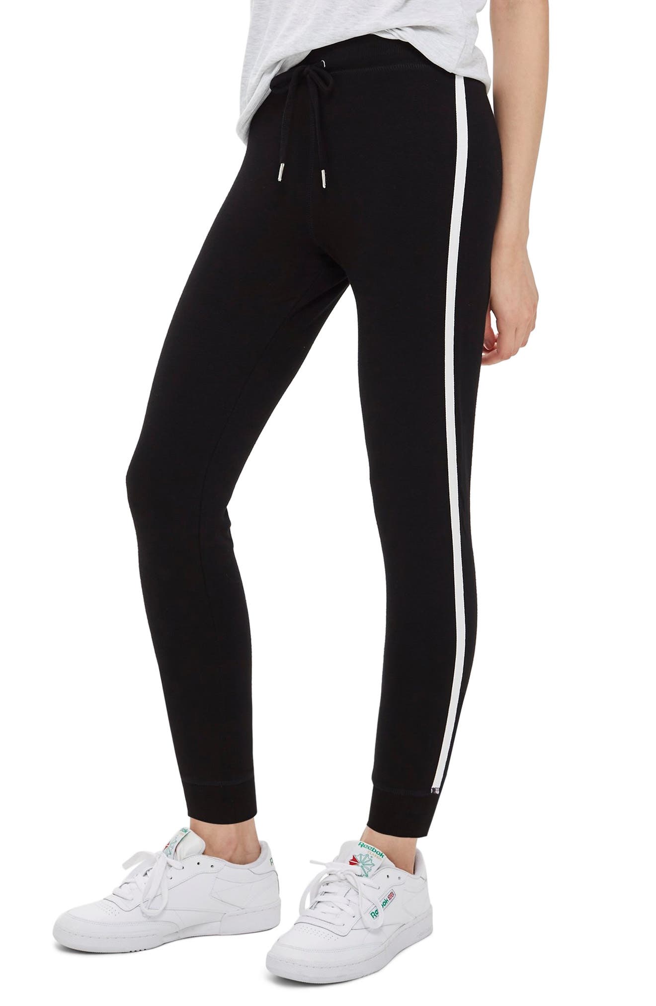 petite side stripe joggers