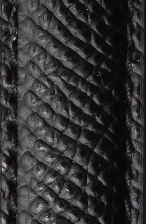 Ferragamo Double Gancio Leather Skinny Belt In Nero