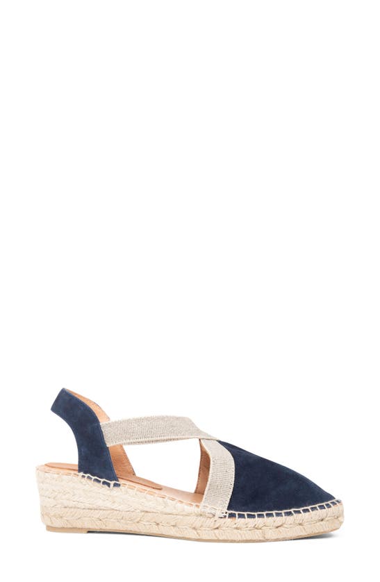 Shop Patricia Green Grace Espadrille Wedge In Navy