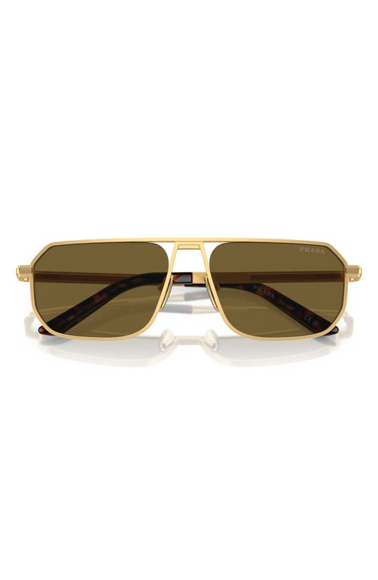 Shop Prada 59mm Pillow Sunglasses In Matte Gold