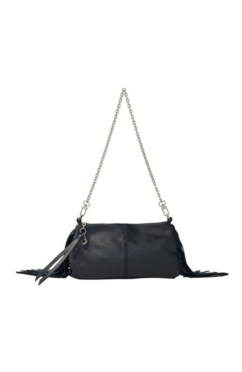 Shop Maje Miss M Plain Leather Clutch Bag In Black