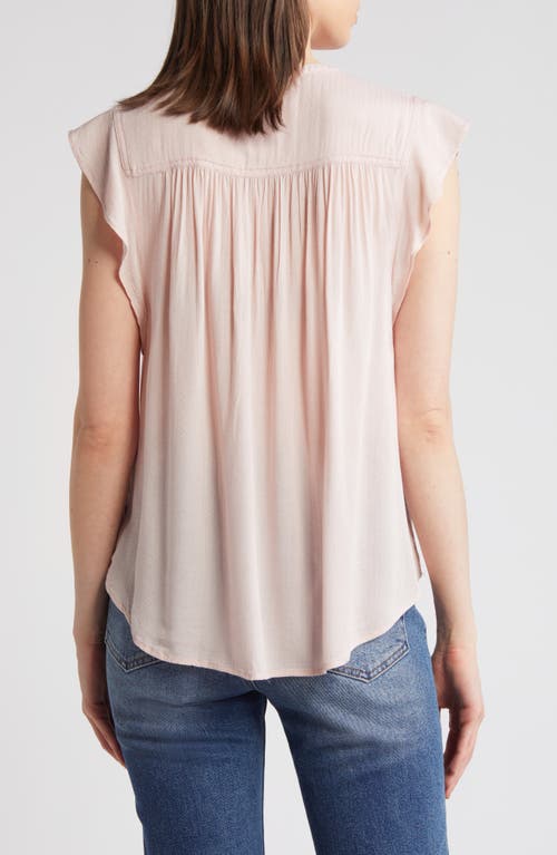 Shop Treasure & Bond Flutter Sleeve Top In Pink Sepia