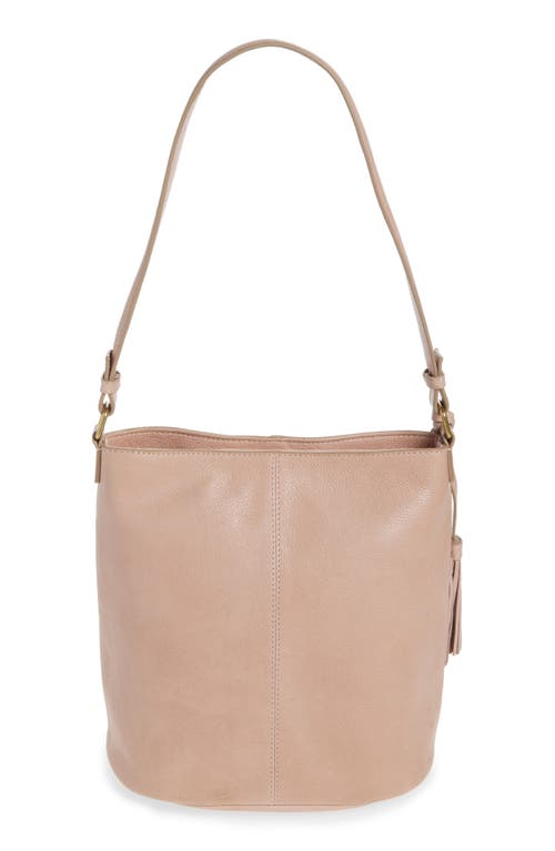 Shop Lucky Brand Evie Leather Bucket Bag In Rose