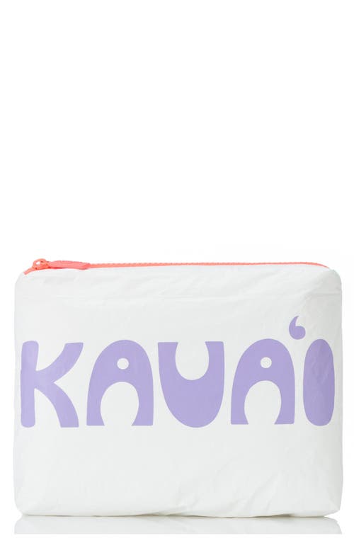 Aloha Collection Small Water Resistant Tyvek Zip Pouch in Ube at Nordstrom