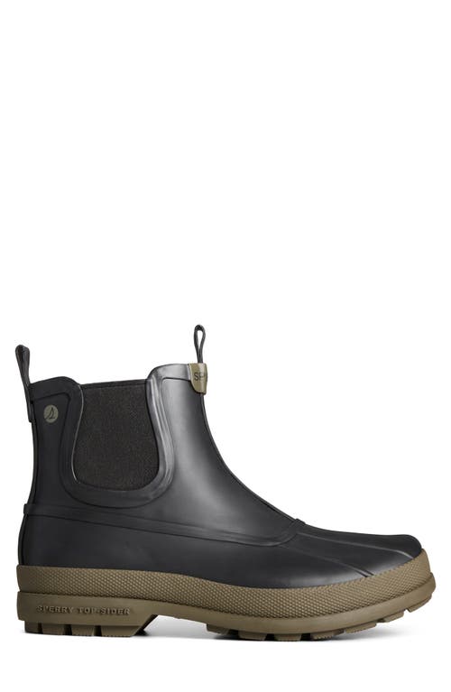 Sperry Cold Bay Waterproof Chelsea Rain Boot In Black