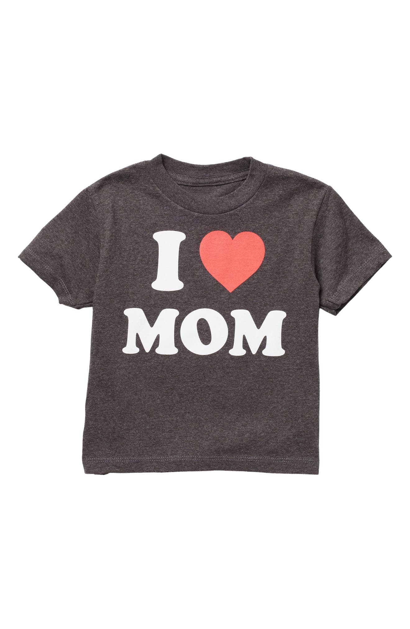 Jem Kids' I Love Mom T-shirt In Charcoal Heathe
