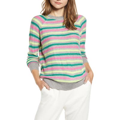Lou & Grey Carly Pop Stripe Pullover, Pink