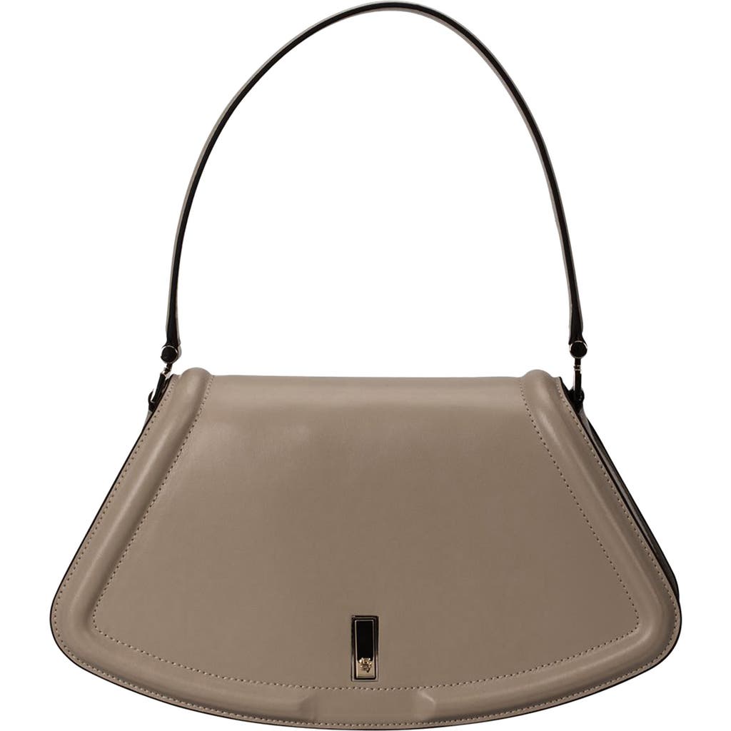 Hugo Boss Hugo Ariell Leather Shoulder Bag In Medium Brown