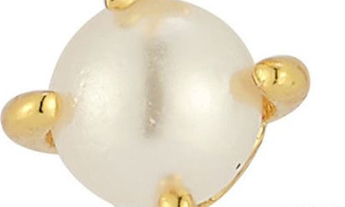 Glaze Jewelry 2mm And 8mm Cultured Pearl Hoop And Stud Earrings Set In Gold