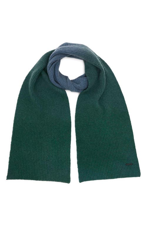 Shop Jw Anderson Gradient Ombré Merino Wool Rib Scarf In Bright Olive