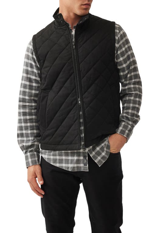 Shop Rodd & Gunn Jervois Stretch Cotton Blend Quilted Vest In Nero