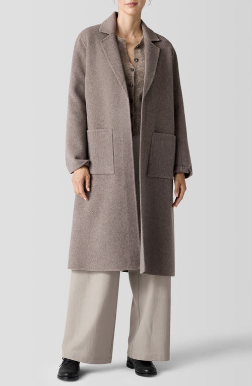 Shop Eileen Fisher Wool Blazer Coat In Taupe