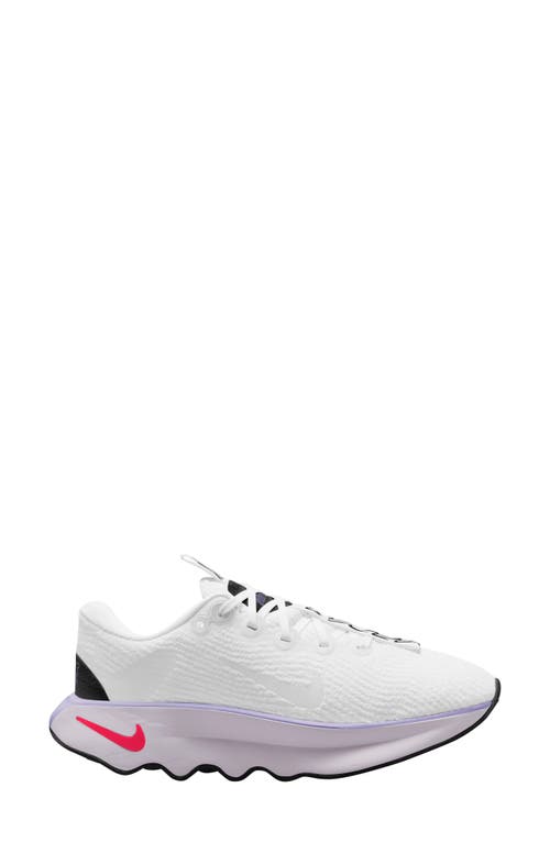 Nike Motiva Road Runner Walking Shoe In White/lilac/barely Grape