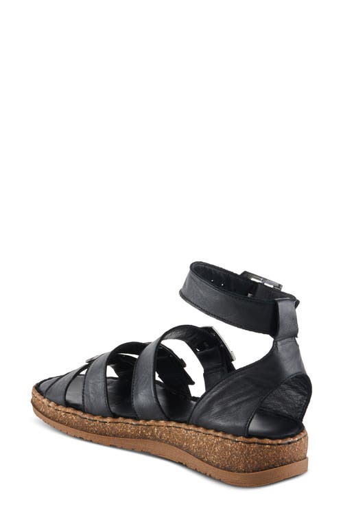 Spring Step Alexcia Ankle Strap Sandal In Black