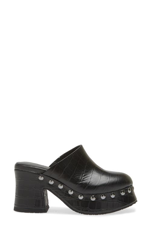 Shop Chocolat Blu Hester Platform Clog In Black Crocodile