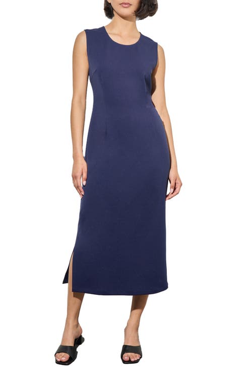 Shop Ming Wang Sleeveless Midi Dress In Regatta