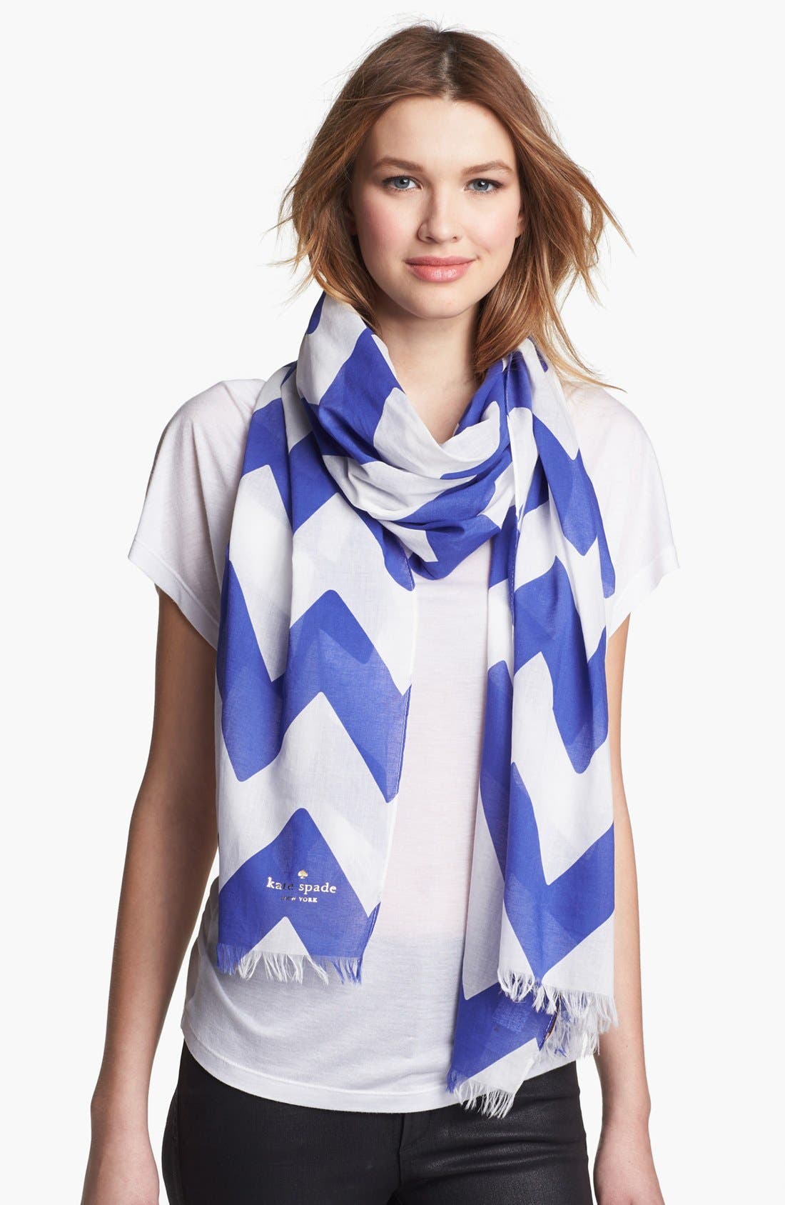 kate spade new york 'chevron stripe' scarf Nordstrom