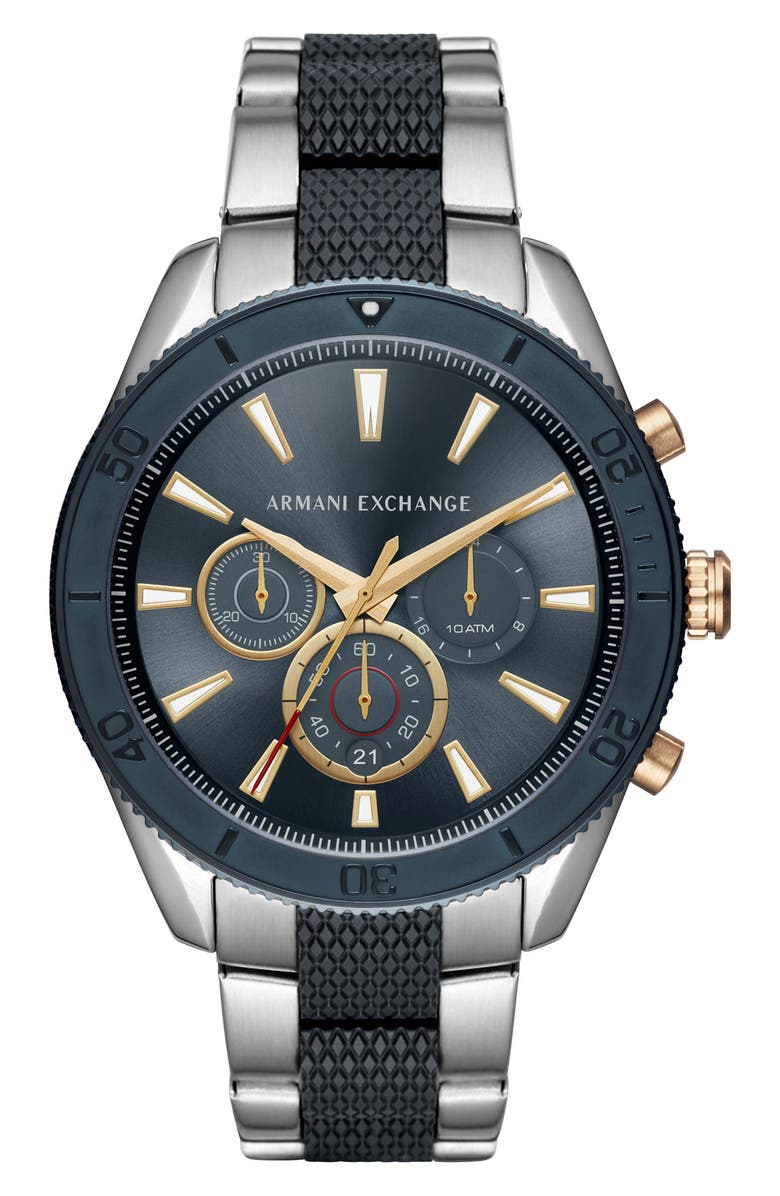 AX Armani Exchange Chronograph Bracelet Watch, 46mm | Nordstrom