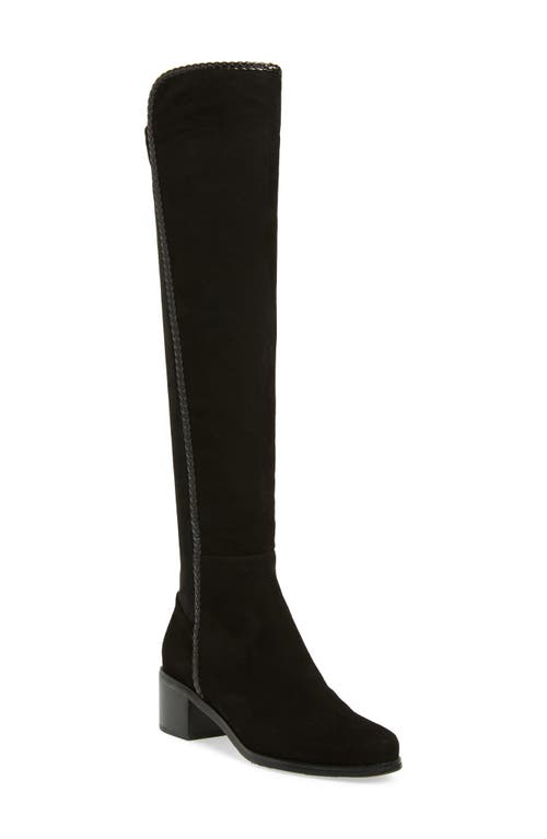 AquaDiva Florence Waterproof Over the Knee Boot in Black Suede