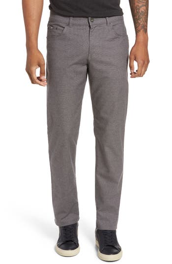 Men's Brax Five-pocket Stretch Cotton Trousers, Size 34 X 34 - Metallic