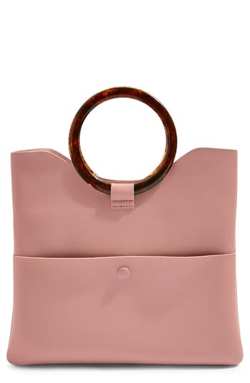 Topshop Cookie Faux Leather Clutch , $40