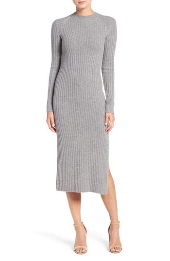 Ag 'Reign' Merino Wool & Cashmere Sweater Midi Dress In Medium Heather ...