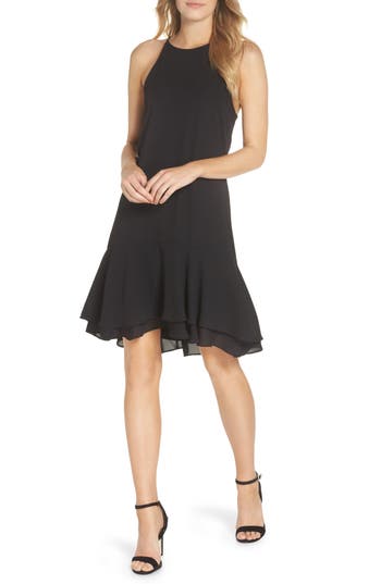Charles Henry TIERED SHIFT DRESS