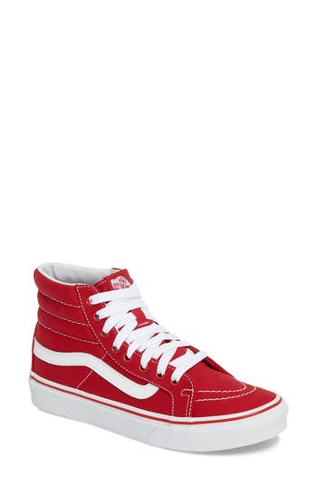 VANS 'Sk8-Hi Slim' Sneaker in Racing Red/ True White | ModeSens