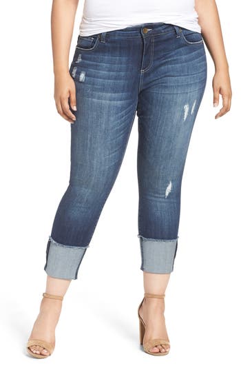 Kut From The Kloth CAMERON CUFFED STRAIGHT LEG JEANS