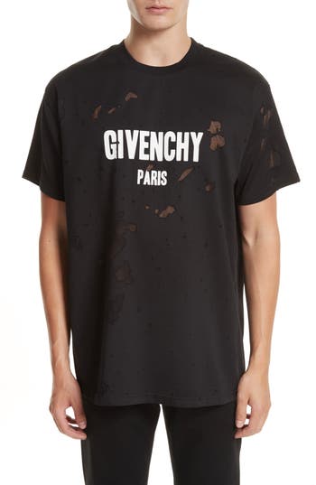 GIVENCHY Columbian-Fit Distressed Printed Cotton-Jersey T-Shirt in ...