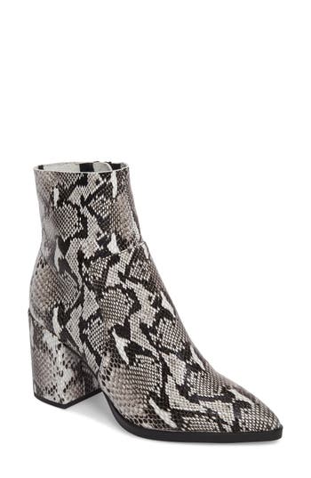 TONY BIANCO Brazen Pointy Toe Bootie in Natural Snake Print Leather ...