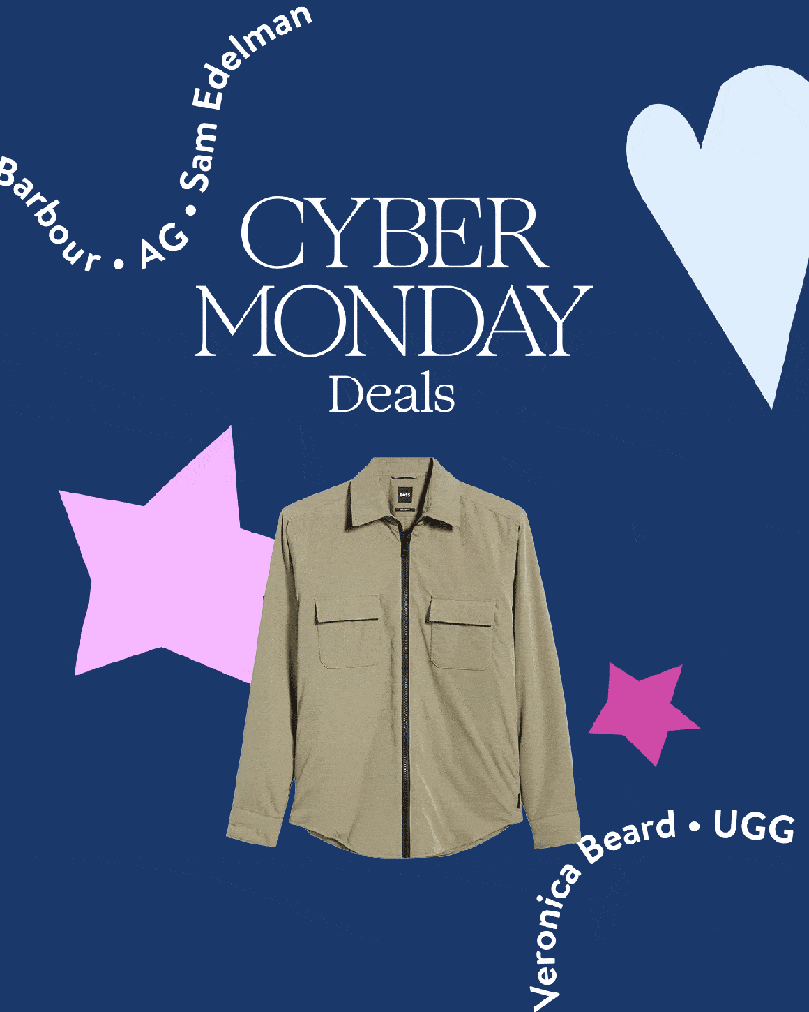 Cyber Monday Deals; men's zip-up shirt.