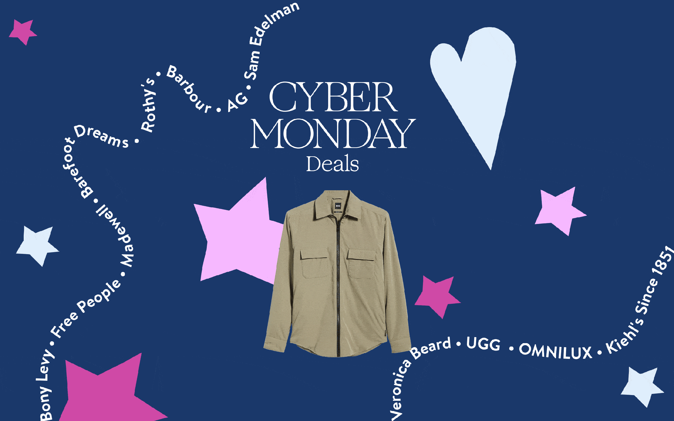 Cyber Monday Deals; men's zip-up shirt.