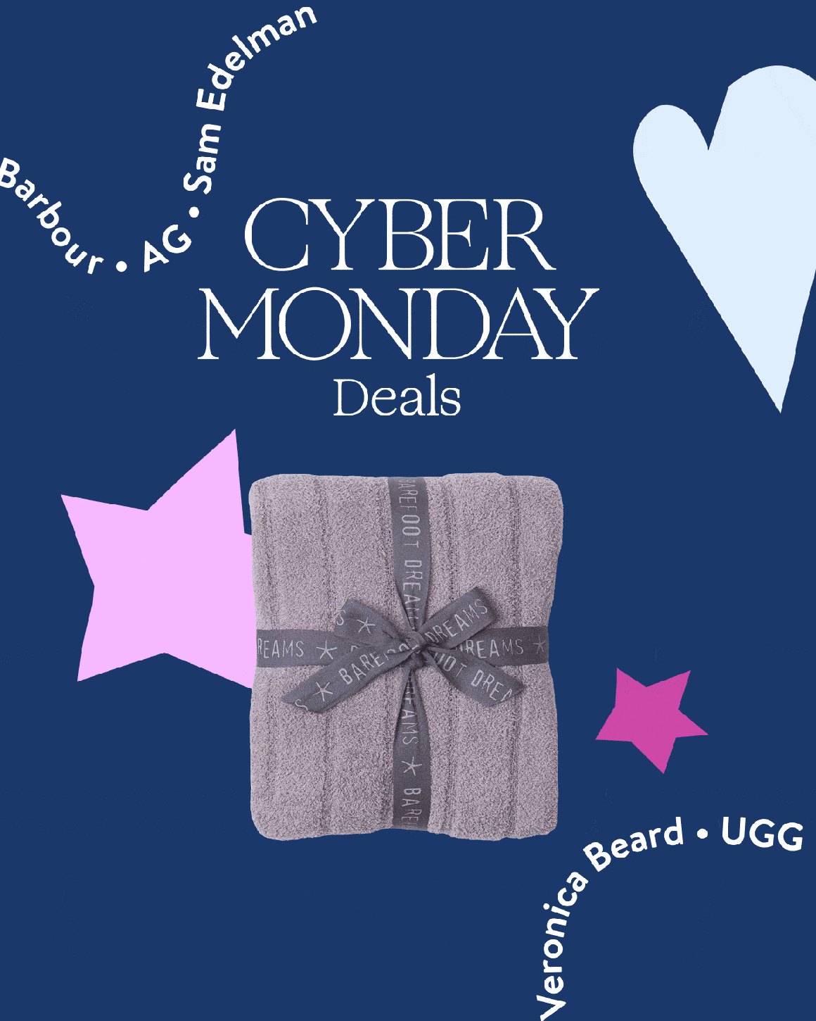 Cyber Monday Deals; a Barefoot Dreams blanket.