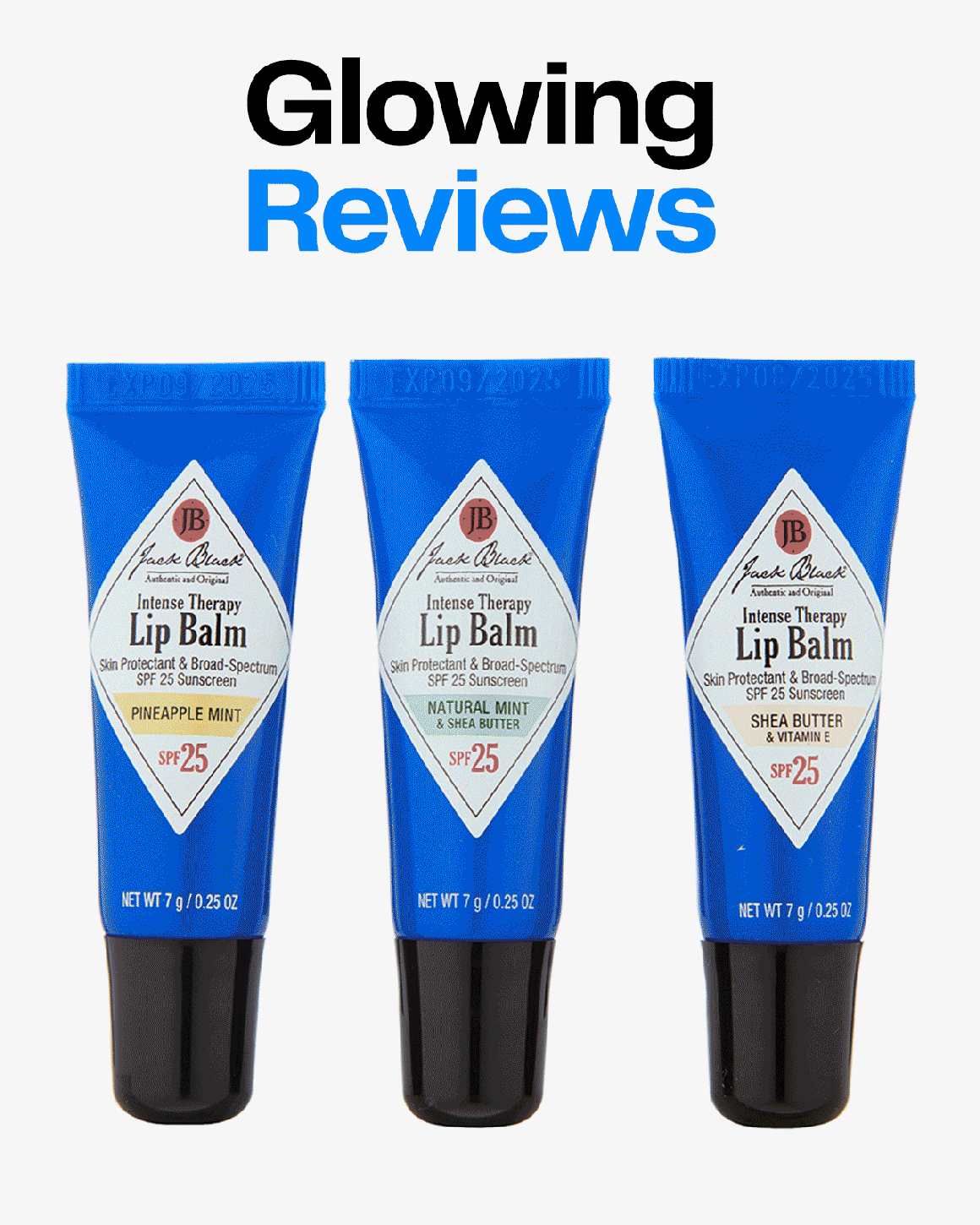 A variety of top-rated beauty products.