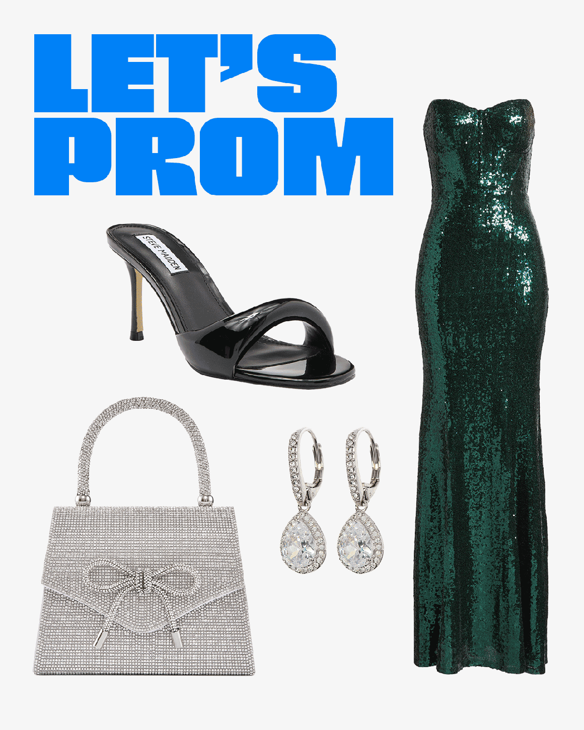 A variety of prom styles.