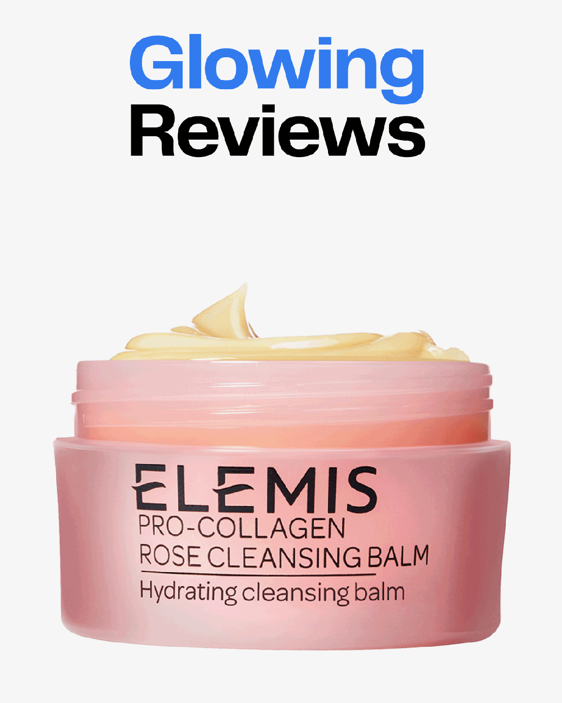 An animation shows Clinique lipstick, Elemis rose cleansing balm, Hero Mighty Patch, Nomade perfume bottle and Anastasia Beverly Hills Brow Wiz brow pencil.