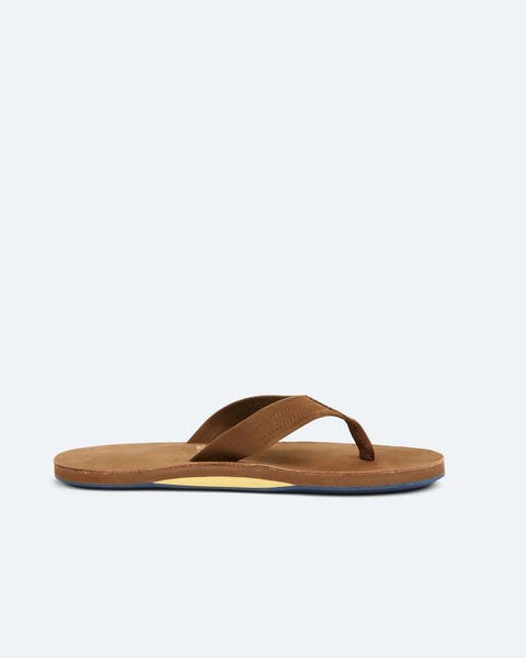Men's brown flip flop.