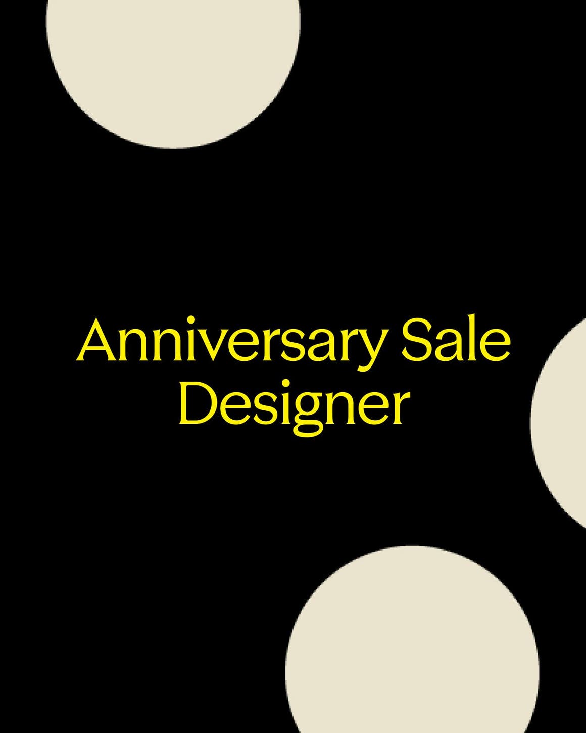 Anniversary Sale Designer